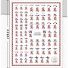 6 Sheets Mahjong Nail Stickers Tips Chinese Style Self-Adhesive DIY Nail Art Stickers Decals; the Character Tiles Nail Decals