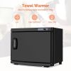 Hot Towel Warmer for Facials Massage, Esthetician Towel Heating Cabinet Black, Aluminum Chamber, Salon Beauty Spa Barbershop Equipment