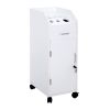 Hair Salon Storage Cart with Wheels & 3 Hair Dryer Holders & 4 Drawers & Lock & 2 Keys, Hairdressing Tools Station Mobile Makeup Case White