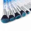 10pcs Professional Makeup Brush with Crystal Handle Foundation Brush (Crystal blue)