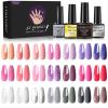 Limegirl Gel Nail Polish Set 60/40/24Colors Semi Permanent UV Led Gel Varnish Soak Off Nail Lacquers Base Top Coat