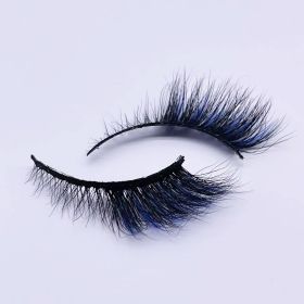 Newly Colorful Eyelashes Soft Mink Lashes Winged Thick Eyelash Handmade Curly Lashes Natural Long Lash For Eyelash Extension (Color: M160-B)