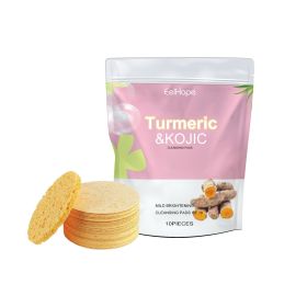 EelHope Turmeric Kojic Cleansing Pads, Deep Clean Delicate Pores Reduce Acne Spots Facial Skin Brightening (Quantity: 4PCS)