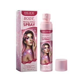 Eelhoe Stage Makeup Glitter Spray Facial Clavicle Brightening Glitter Natural Stereoscopic Long-Lasting Highlighter Spray (Quantity: 2PCS)