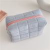 Plush Makeup Bag Checkered Cosmetic Bag Cosmetic Travel Bag Large Zipper Travel Toiletry Bag Portable Multi Functional Capacity Bag Cute Makeup Brushe